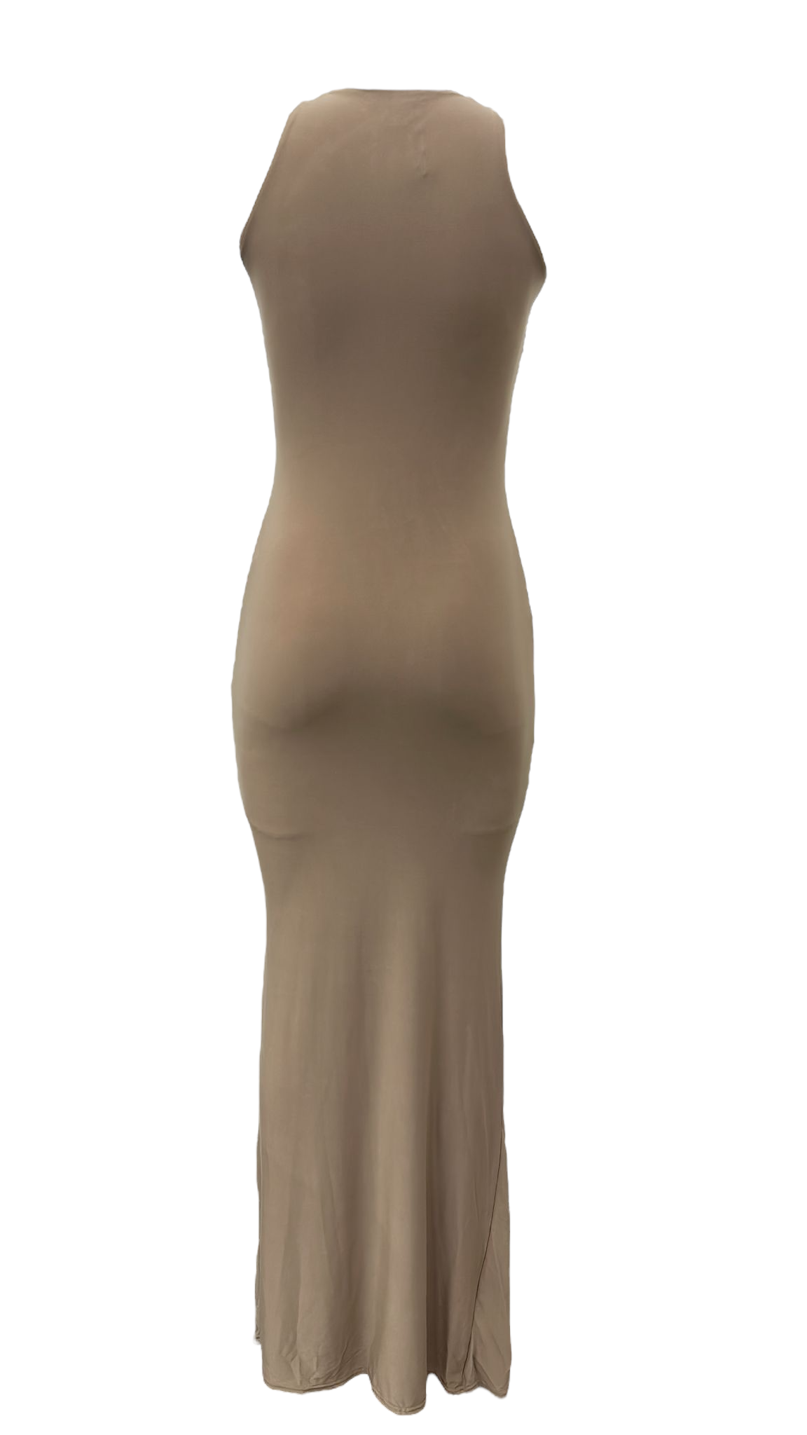 Slinky Zip Front Ruched Maxi Dress